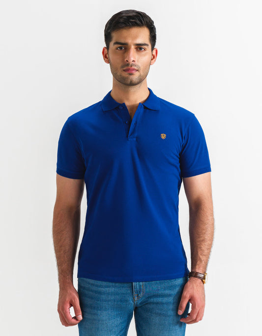 Blue polo shirt